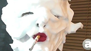 Sandi Shaving Cream Lipstick Smoking