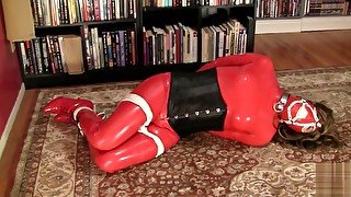 Red Rubberdoll in Bondage