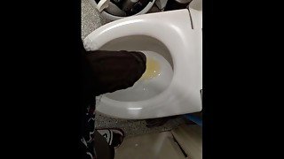 Pissing after a long day of work 