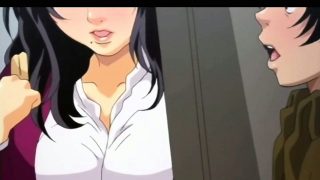 Busty anime chicks sharing a cock