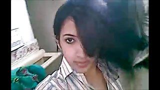 Hot Desi girl recording selfie for boyfriend