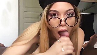 Slinky French Babe Sucks Big Black Dick And Getting