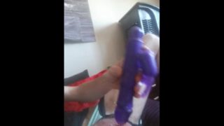 Using My Wife's Dildo On Myself