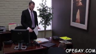 Hot office gay threesome