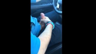 Wanking and cumming in the car with a buddy