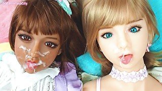 fucking my cute dolls and shared facial cum 10