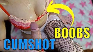 OMG! Just - cumshot on boobs