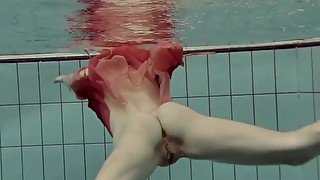 Swimming pool action with Katya hot Russian babe