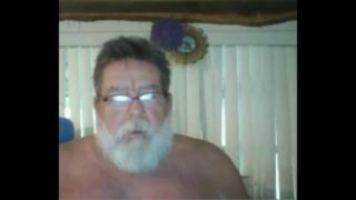 Grandpa cum on cam