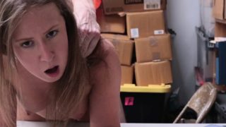 Thieving teen cumshot