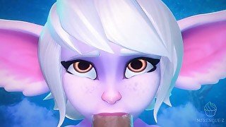 YORDLE TRISTANA DRY YOUR BALLS AND SWALLOW ALL YOUR WARM AND THICK CUM  Merengue Z