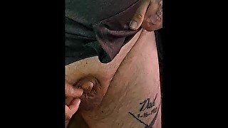 Dick inside pissing making a messs