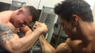 Amateur Fitness Guys Arm Wrestle in the Gym by ClubBangBoys