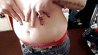 Belly play belly button