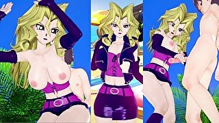 【エロゲーコイカツ！】遊戯王 孔雀舞3DCG巨乳アニメ動画[Hentai Game Koikatsu!sunshine YuGiOh! Mai Valentine]