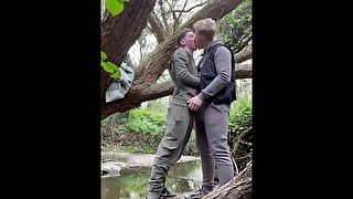 Hot couple fuck in the woods