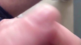 Close up teasing the head of my uncut cock before cumming hard for you