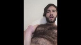 Hairy latino shows cock