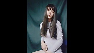 男の娘オナニー Japanese crossdresser teasing