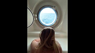 Blonde Pawg gets deep dick on a cruise ship