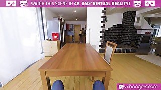 VR PORN - Sexy teen 18+ Housekeeper Fucks for Money