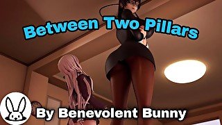 Between Two Pillars (Giantess growth animation)