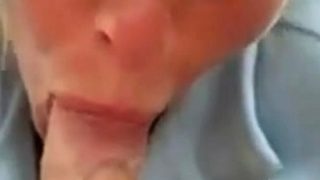 Mature Mom sucks dick her boy outdoor! Amateur!