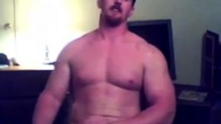 Str8 Ginger Muscle Stud Jerks Off & Cums ( Webcam ) - Exipor