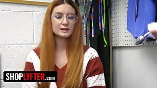 Redhead Nerd Babe Shoplifts From The Wrong Store And Lp Officer Teaches Her A Lesson