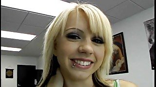 Teen blonde fucking hard on her casting