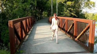 Nude walk in the park