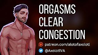 [M4F] Orgasms Clear Congestion  Sick Boyfriend Comfort ASMR Audio Roleplay