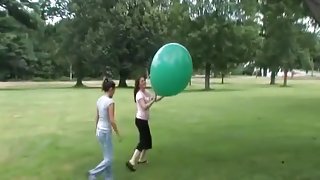 Rebecca and Mary Ellen in the park