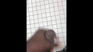 Got horny at work ran to the bathroom to cum