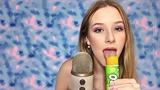 ASMR nip cover Icypole suckin and lollipop lickin