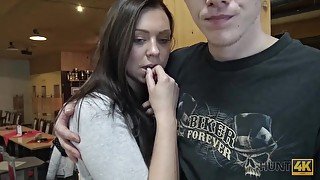 Czech cutie fucked in bowling alley