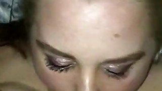 Big tit slut titty fucks until cumshot POV