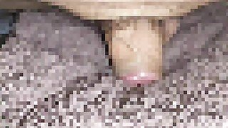 Floor masturbation in bed:ベッドで床オナ