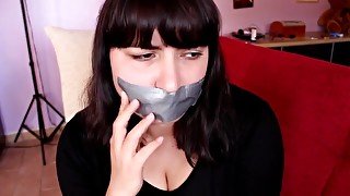 Tape Gag Herself