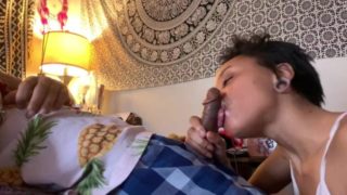 Mixed teen BabySmurff sucking soul out and keep going OMG bliss 