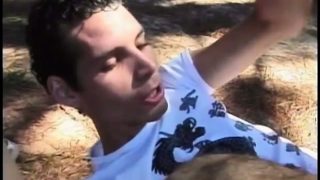 Twinks enjoy the outdoors and sucking cock with hardcore ass banging