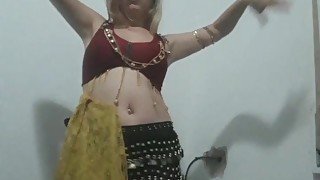 Blonde Argentinian belly dancer