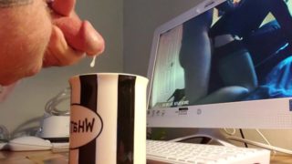 Sissy crossdresser jerked her clit into her coffee watching Sissyhunter825!