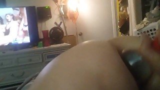 Slut takes Coke bottle in her Ass