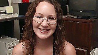 Nerdy girl Holly wants to suck your cock