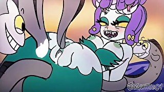 Cuphead Cala Maria Boss monster mermaid fucked