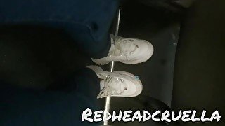 Take off Stinky sneaker in Bus