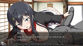 Samurai vandalism hentai rpg - A sexy samurai masturbating a villager