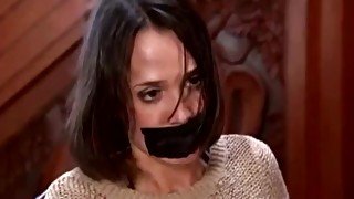 Russian Girl Black Tape Gagged