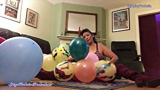 Balloons and BBW in Hot Pink Bra and Panties, part 4